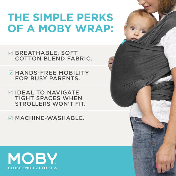 Moby Wrap Evolution - Charcoal - HoneyBug 