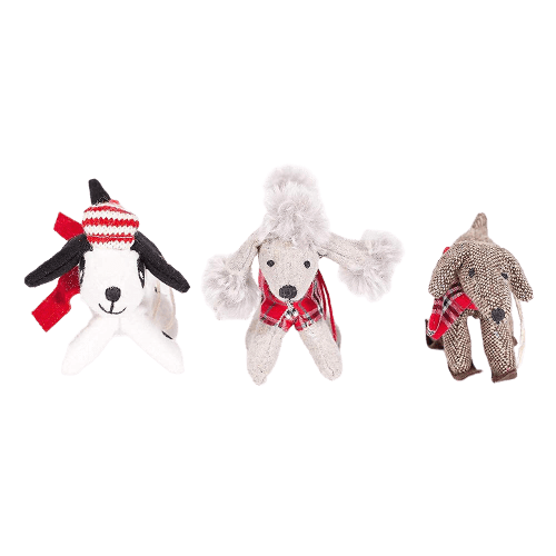 Winter Dog Ornaments - HoneyBug 