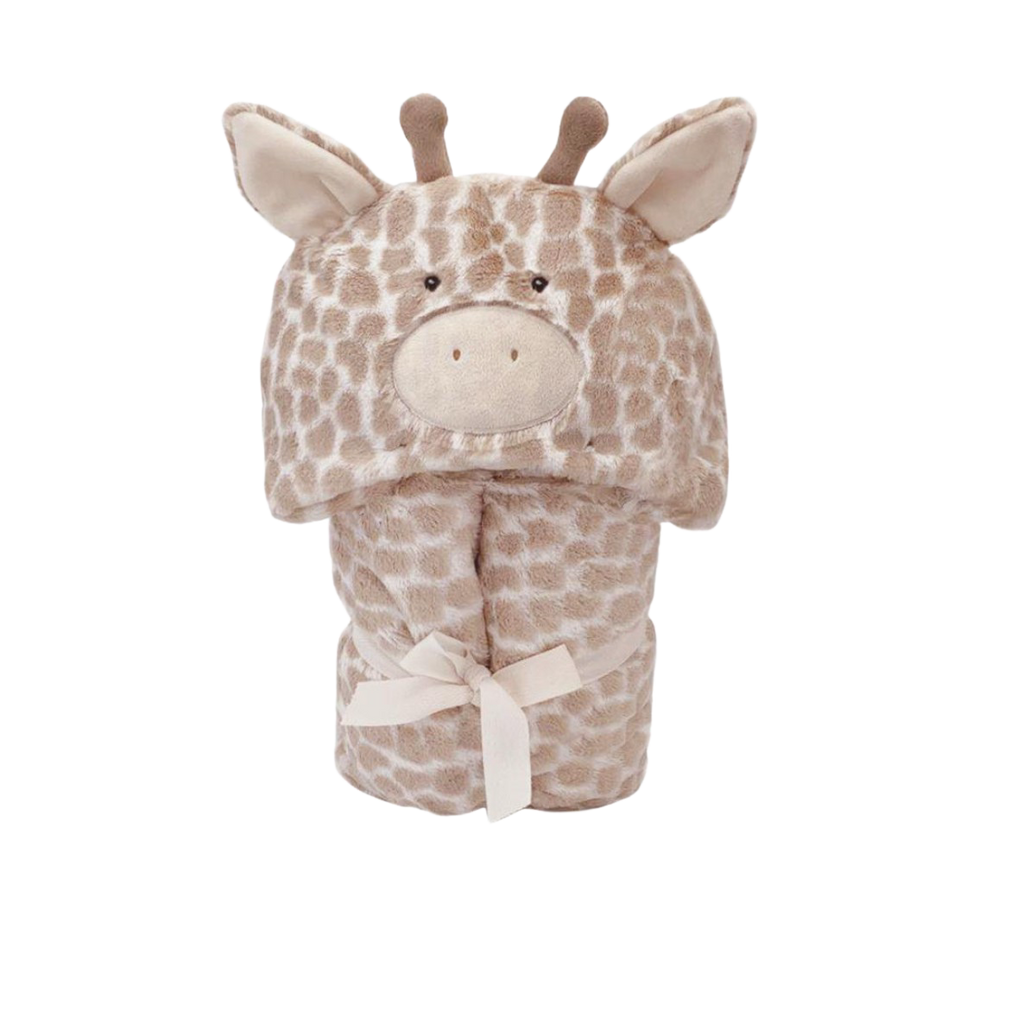 Gentry Giraffe Plush Hooded Blanket - HoneyBug 