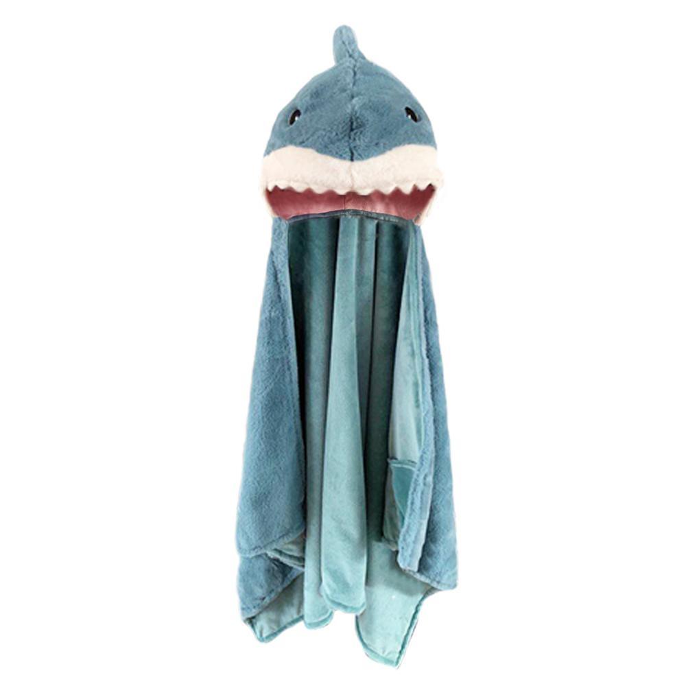 Seaborn Shark Plush Hoodded Blanket - HoneyBug 