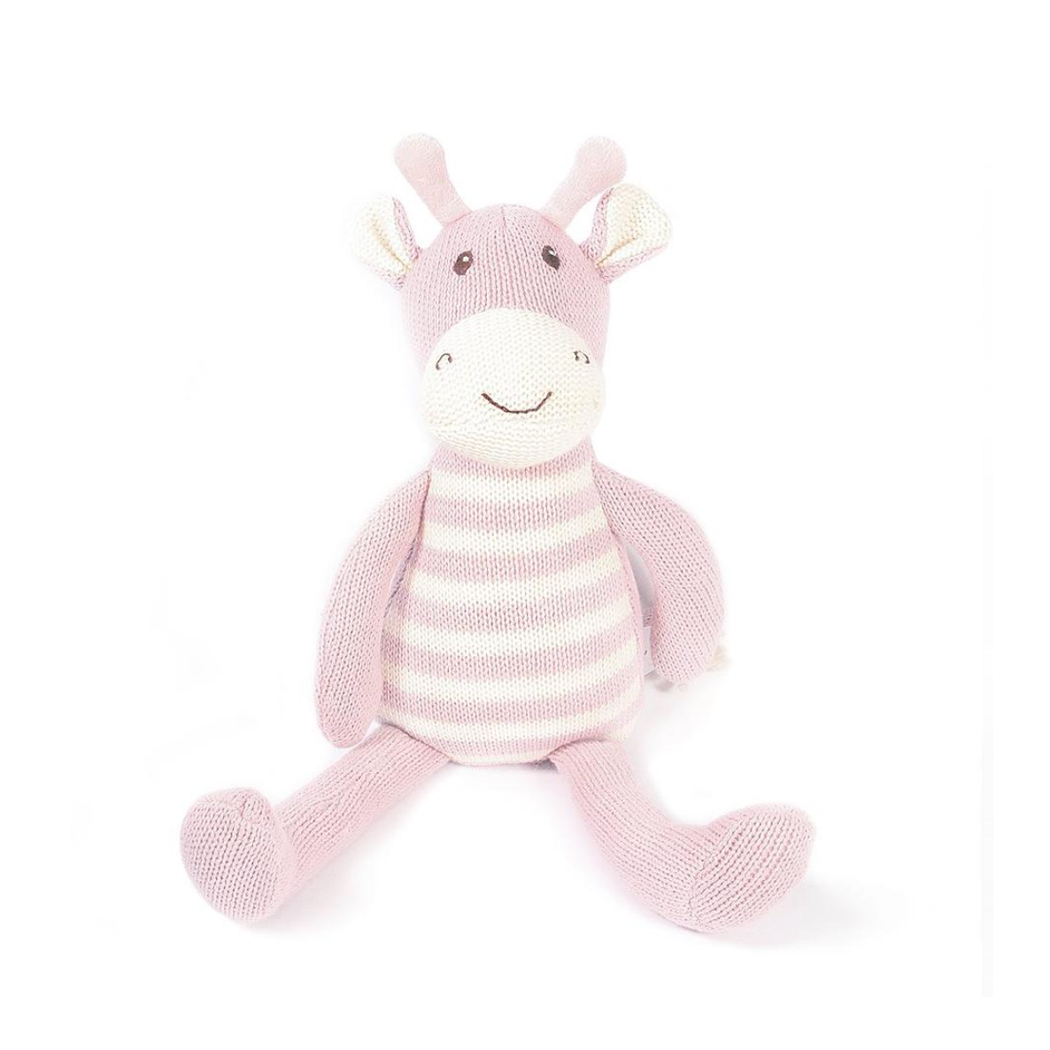 Cotton Knit Plush Toy - Pink - HoneyBug 