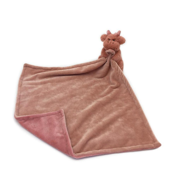 Pink Unicorn Plushy Baby Security Blanket - HoneyBug 