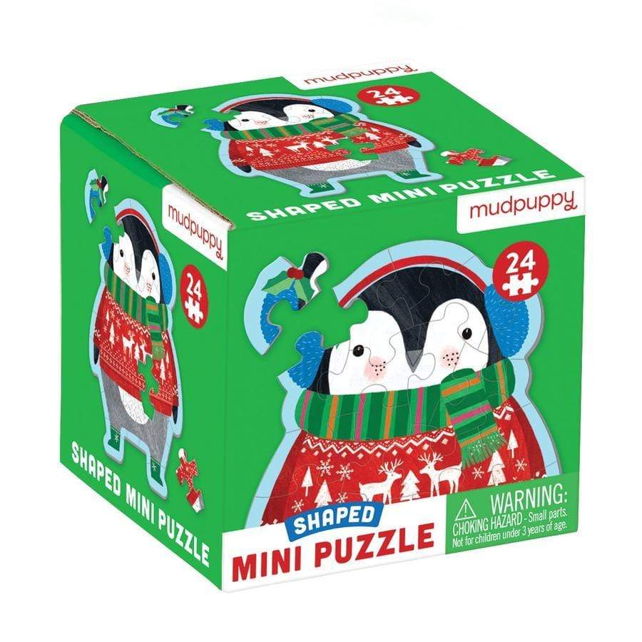 Winter Penguin Shaped Mini Puzzle - HoneyBug 