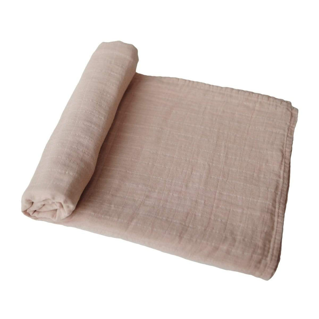 Muslin Swaddle Blanket Organic Cotton (Pale Taupe) - HoneyBug 
