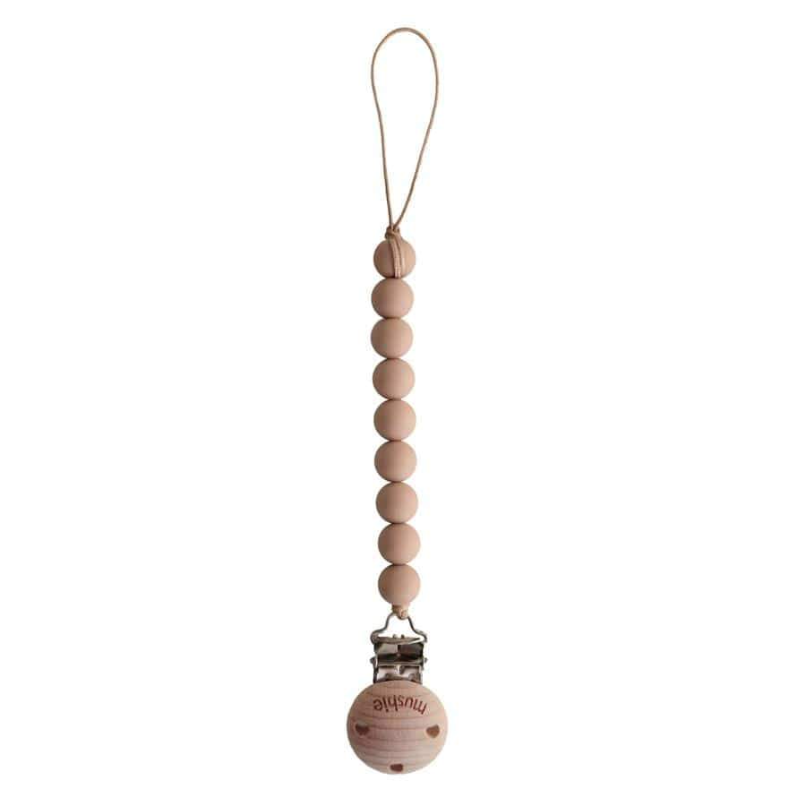 Pacifier Clip | Cleo (Pale Taupe) - HoneyBug 