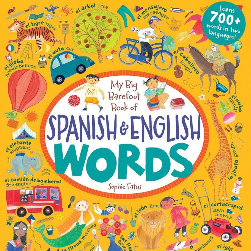 My Big Barefoot Book of Spanish and English Words - HoneyBug 