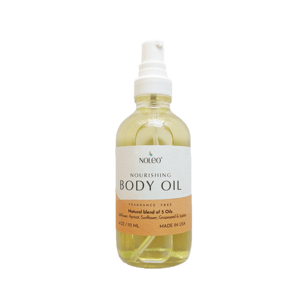 Nourishing Body Oil: Natural oil to soothe skin and help bring back elasticity. 4oz glass bottle. by NOLEO - HoneyBug 
