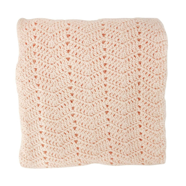 Handmade | Artisan Crocheted | Baby Blanket | Peach - HoneyBug 