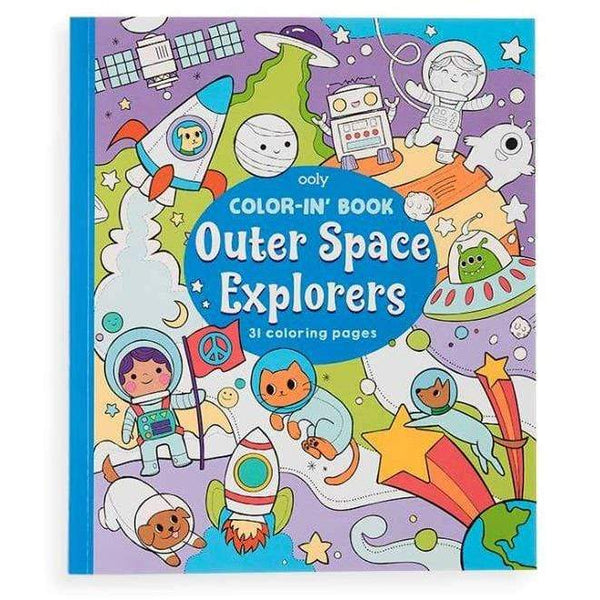 Color-in' Book: Outer Space Explorers - HoneyBug 