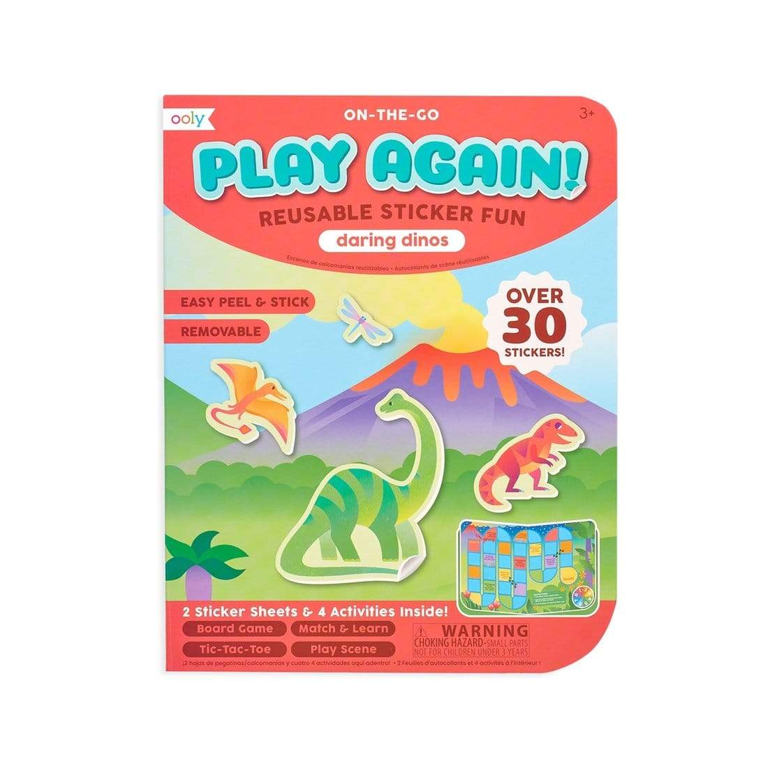 Play Again! Mini On-The-Go Activity Kit - Daring Dino - HoneyBug 