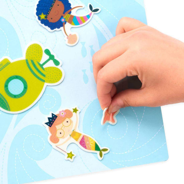 Play Again! Reusable Sticker Scenes: Mermaid Magic - HoneyBug 