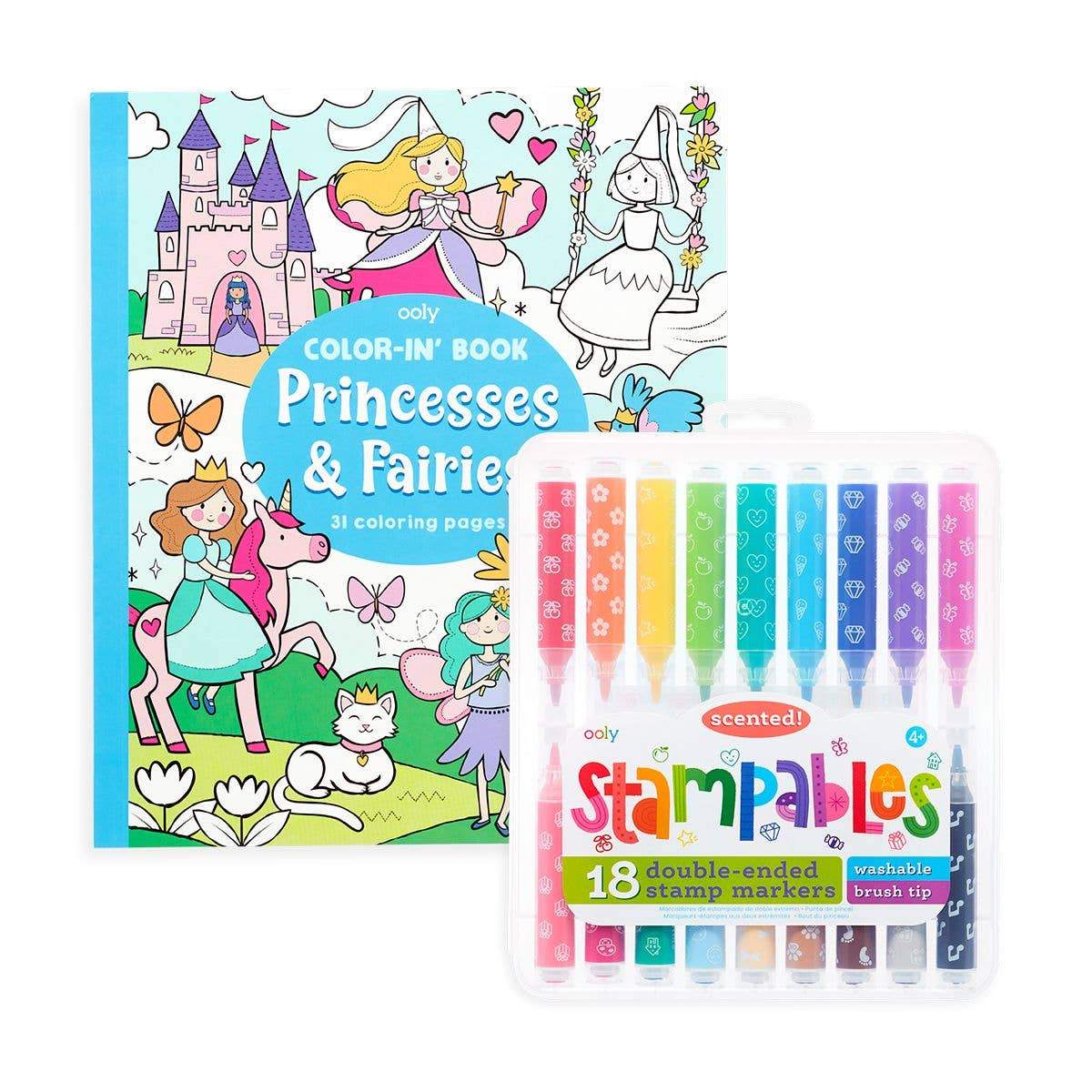 Princesses & Fairies Stampables Coloring Pack - HoneyBug 