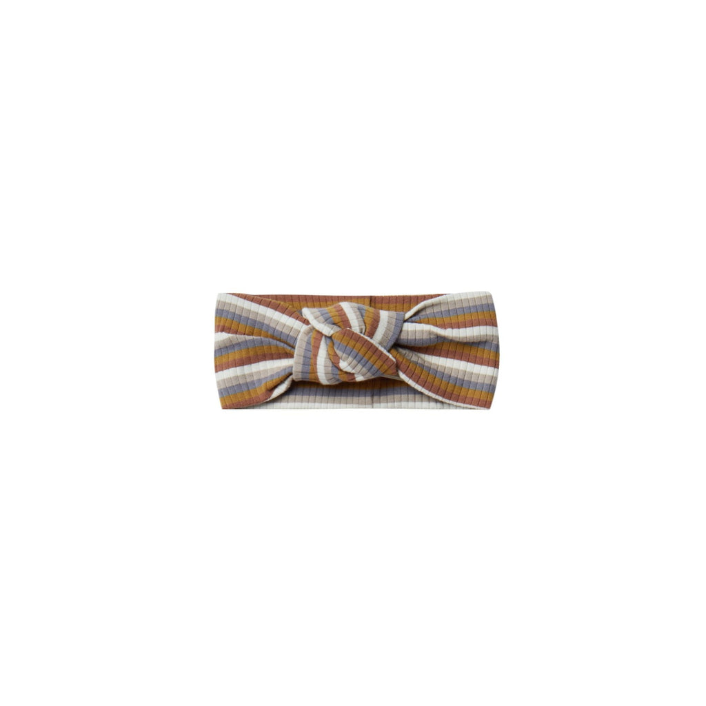 Ribbed Knotted Headband | Multi Stripe - HoneyBug 