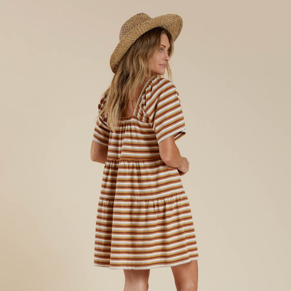Agnes Dress || Multi-Stripe - HoneyBug 