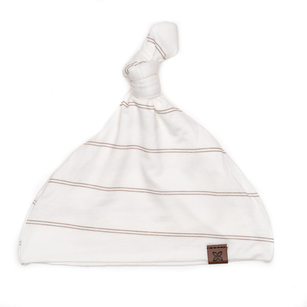Knotted Hat - 0-3 Months - Fawn Stripe - HoneyBug 