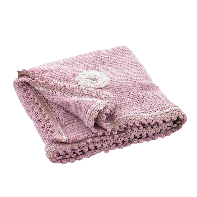 Pink Organic Dusky Blanket - HoneyBug 