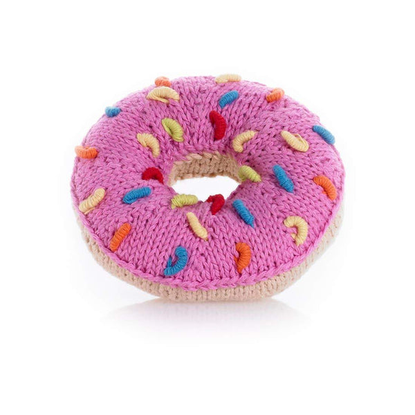 Fair Trade Pink Donut Rattle - HoneyBug 