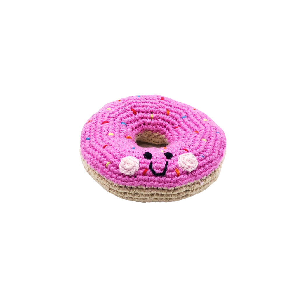 Friendly Doughnut Rattle - Pink - HoneyBug 