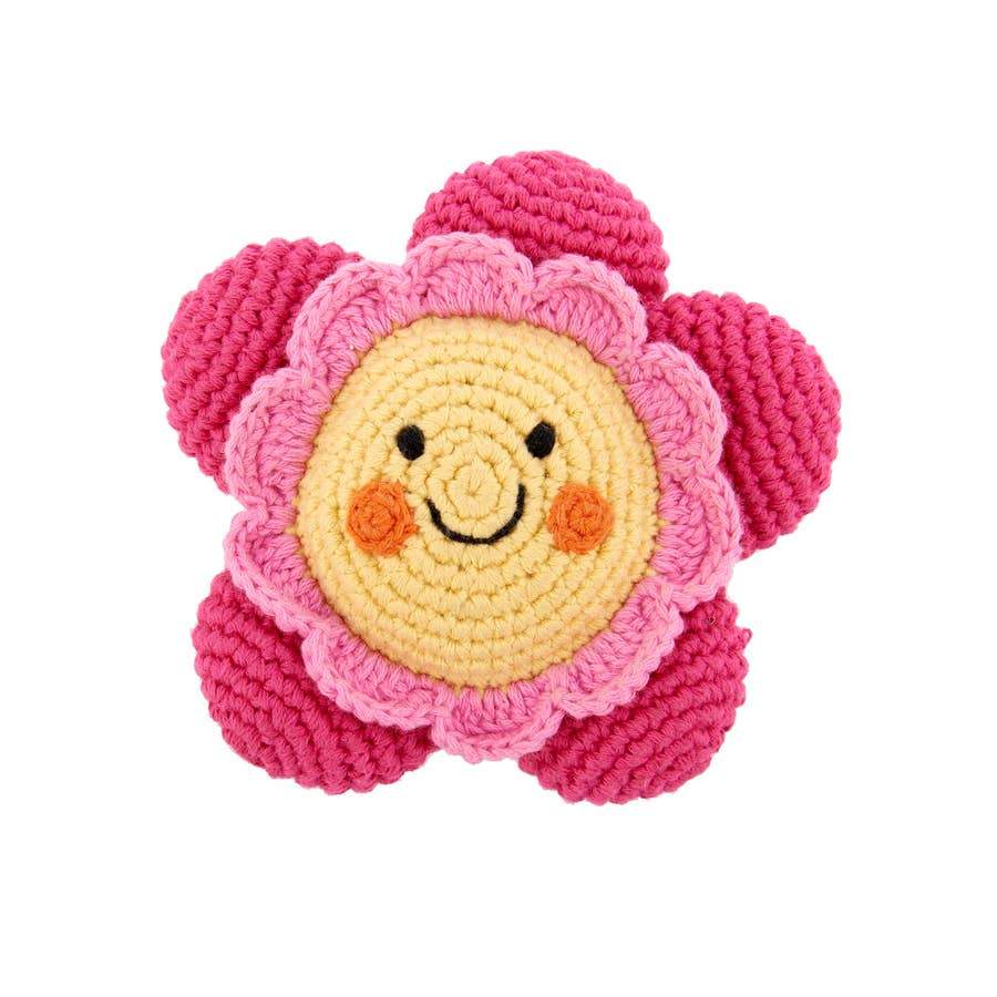 Friendly Flower Rattle - Pink - HoneyBug 