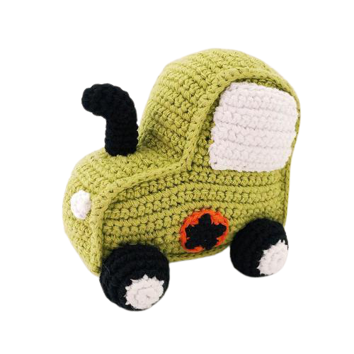Green Tractor Rattle - HoneyBug 