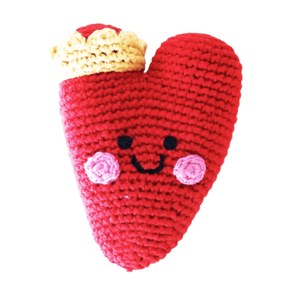Heart Rattle - Red - HoneyBug 