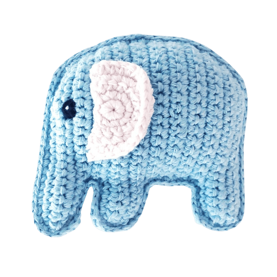 Organic Elephant Rattle - Blue - HoneyBug 