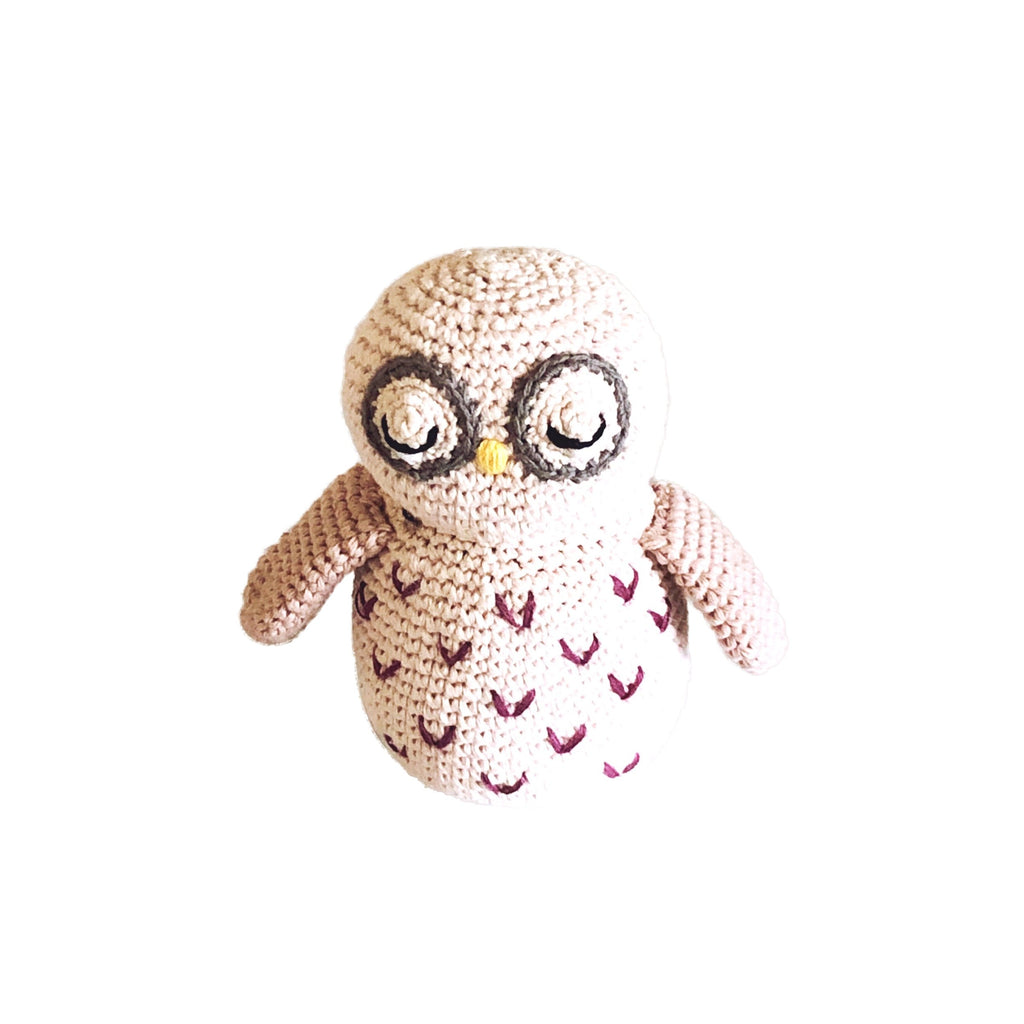 Organic Owl Rattle - HoneyBug 