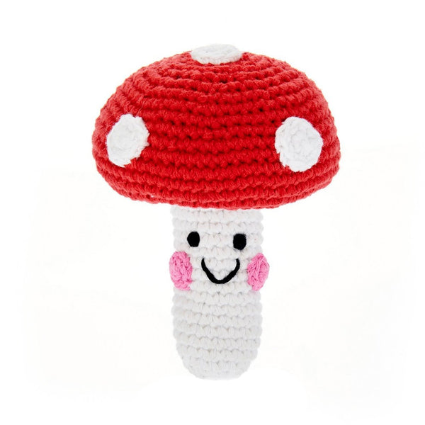 Red Mushroom Rattle - Friendly - HoneyBug 