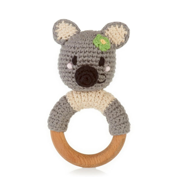 Wooden Teething Ring - Rattle Koala - HoneyBug 