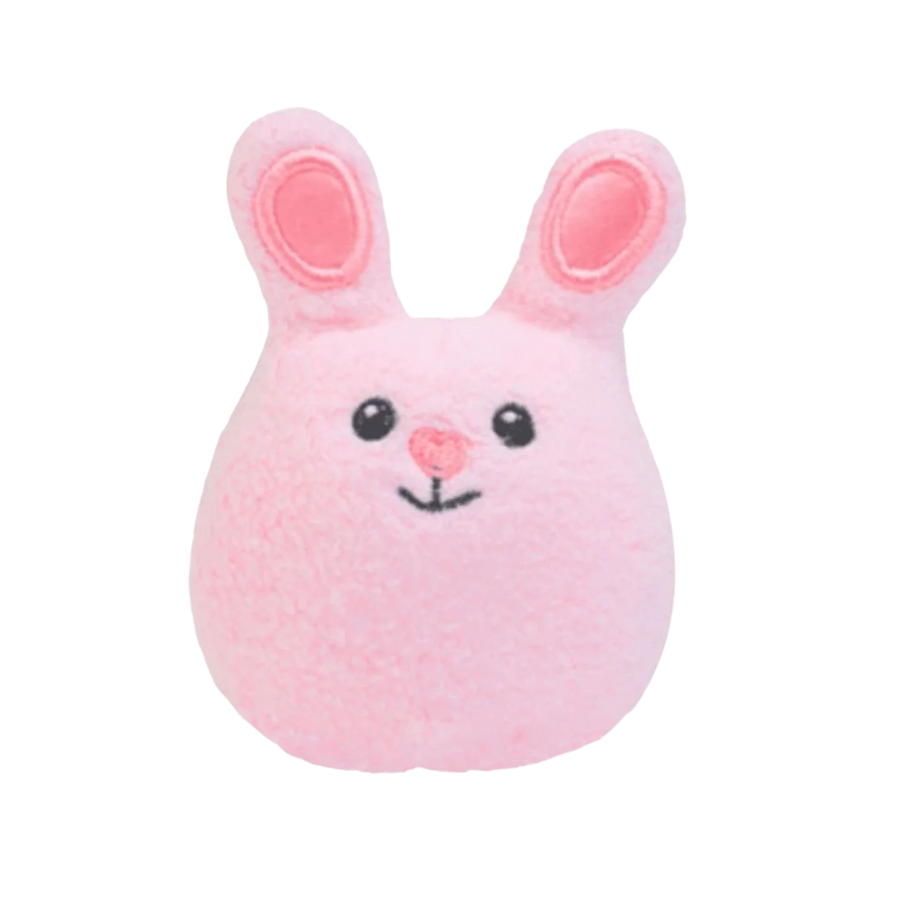 Mini Bunny Rattle - Pink - HoneyBug 