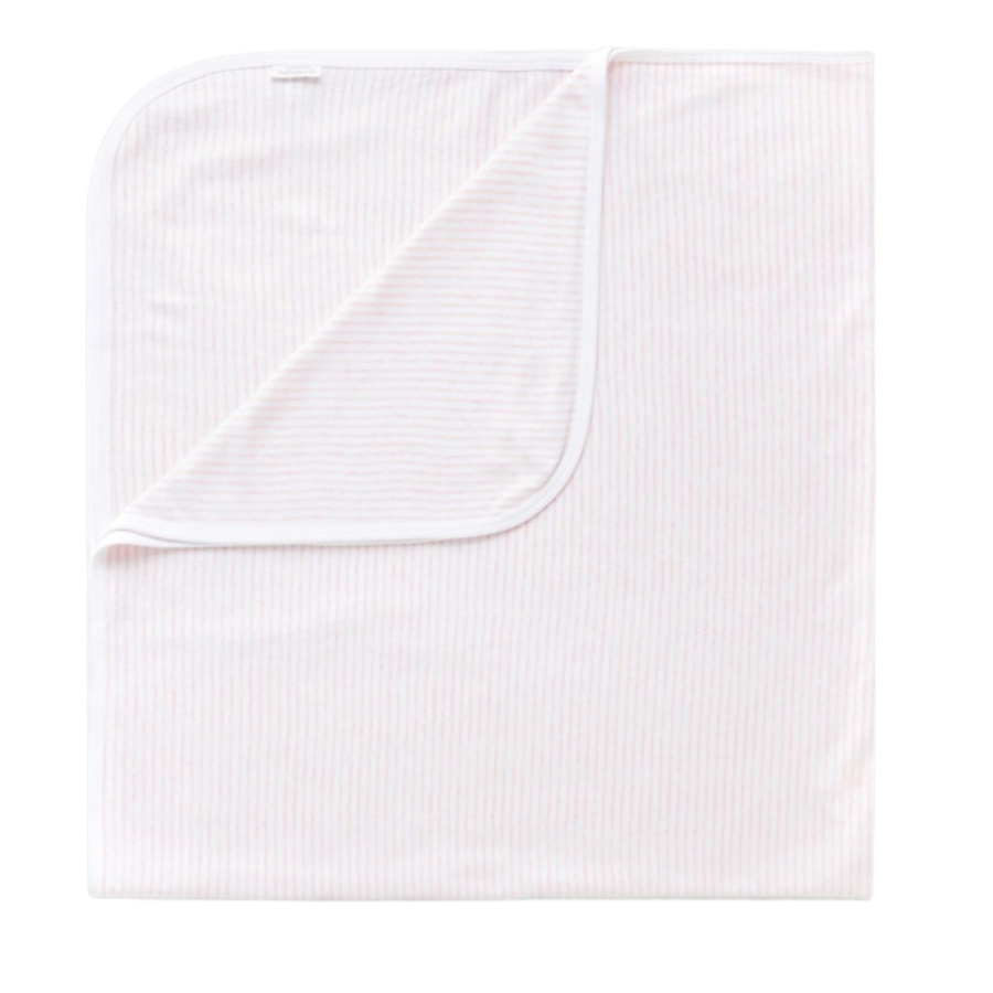 Pale Pink Striped Blanket - HoneyBug 