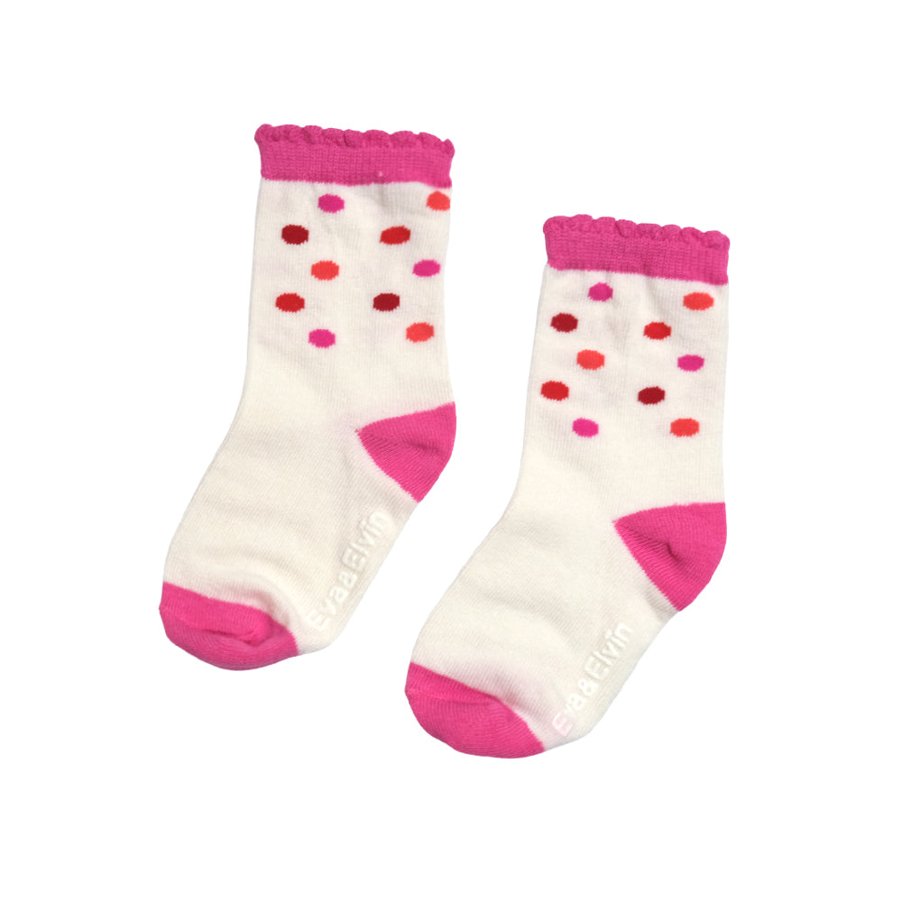 Pink Dot Kids Socks - HoneyBug 