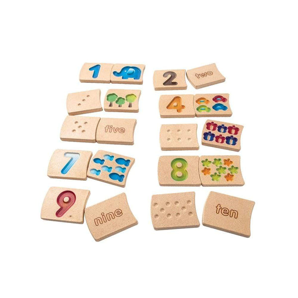 Numbers 1-10 Wooden Tile Set - HoneyBug 