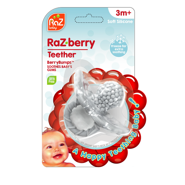 RaZberry Silicone Teether - Cookies and Cream - HoneyBug 