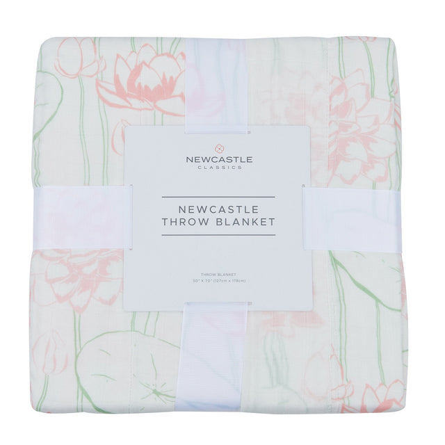 Water Lily Bamboo Throw Blanket - HoneyBug 