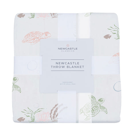Turtles Bamboo Muslin Throw Blanket - HoneyBug 