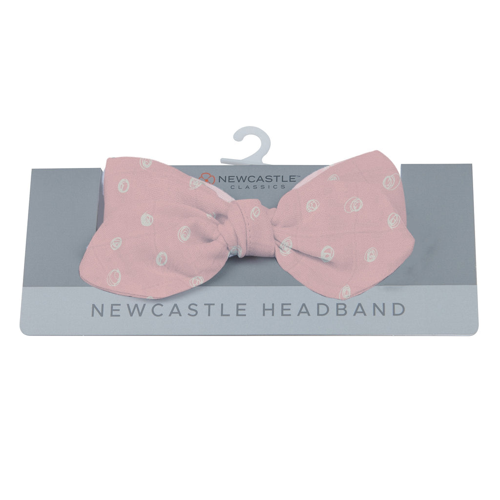 Pink Pearl Polka Dot Newcastle Headband - HoneyBug 