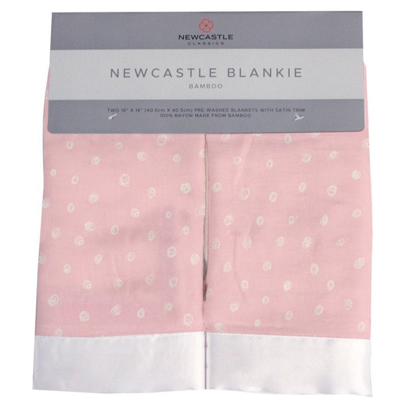 Pink Pearl Polka Dot Newcastle Blankie - HoneyBug 