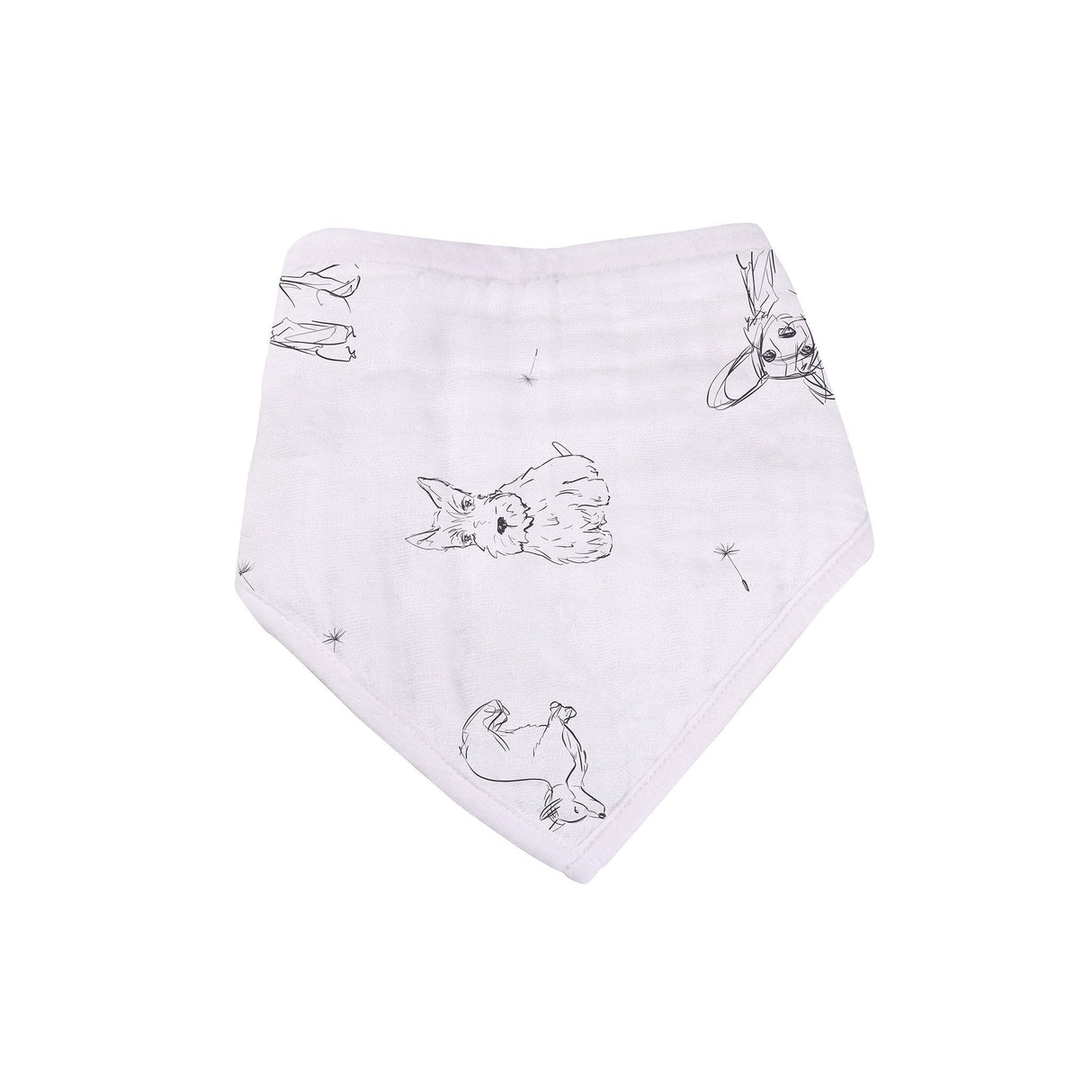 Dandelions Bamboo Bandana Bib 4PK - HoneyBug 