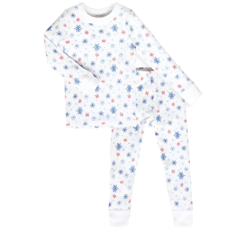 Snowflakes Long Sleeves Pajamas - HoneyBug 