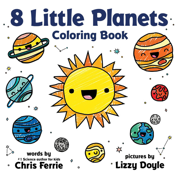 8 Little Planets Coloring Book - HoneyBug 