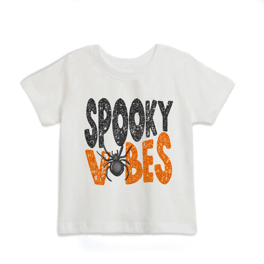 Spooky Vibes Spider - Kid's Tee - HoneyBug 