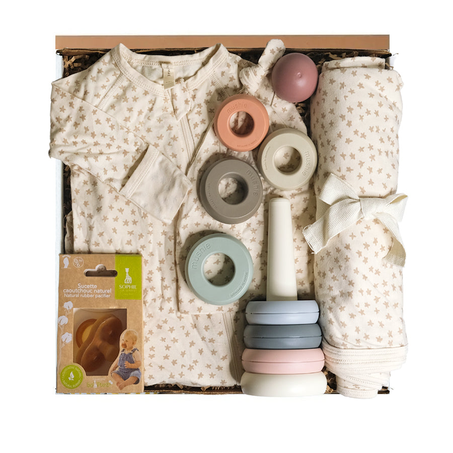 Quincy Mae Bamboo Layette Gift Box - Scatter - HoneyBug 