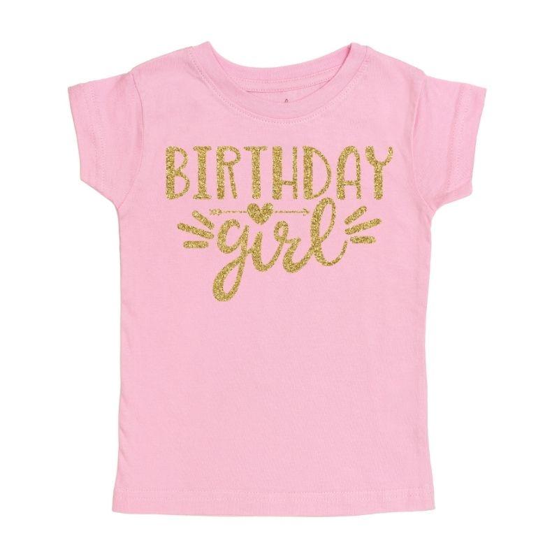 Birthday Girl Shirt - Kids Birthday Party - Birthday Outfit - Light Pink - HoneyBug 