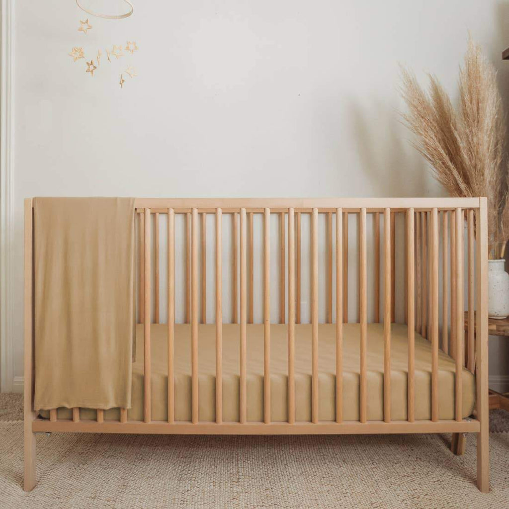 Organic Bamboo Viscose Crib Sheet - Clay - HoneyBug 