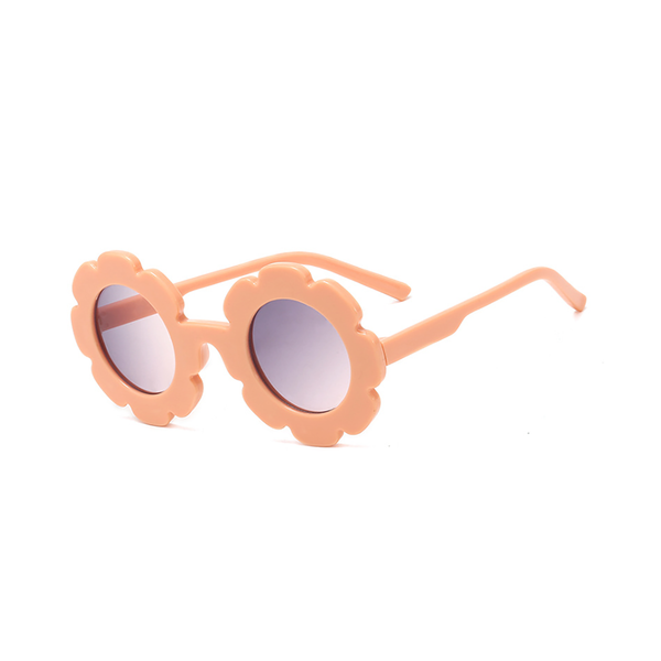 Round Flower Sunglasses - Nude - HoneyBug 