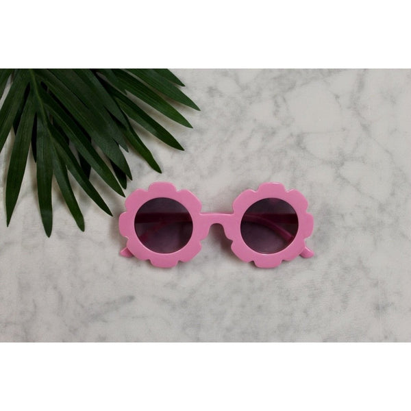 Round Flower Sunglasses - Pink Lotus - HoneyBug 