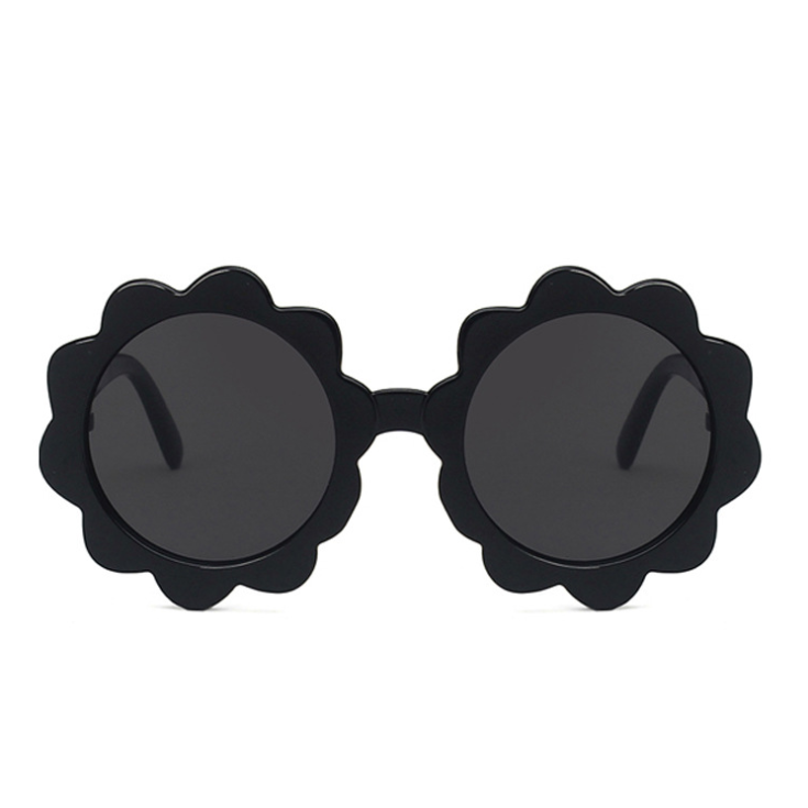 Round Sunburst Sunglasses - Black - HoneyBug 