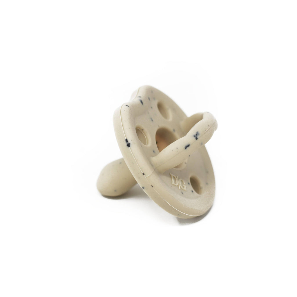 Classic Pacifier || Natural Nipple || Speckled Ivory - HoneyBug 