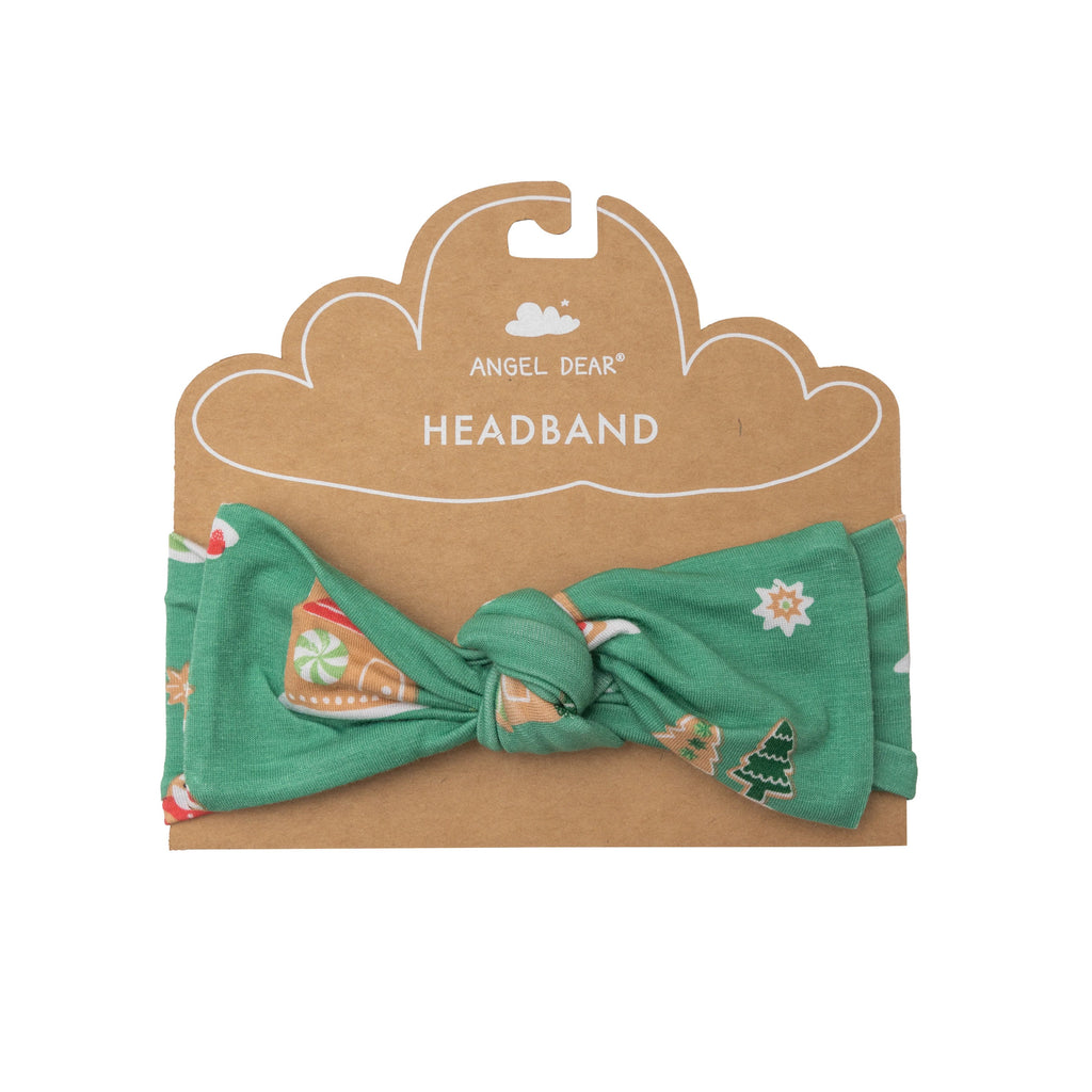 Headband - Gingerbread Sleigh (Green) - HoneyBug 